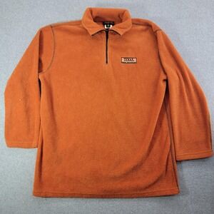 Texas Longhorns Sweatshirt Mens Medium Orange NCAA Football AVIDIVA Quarter Zip
